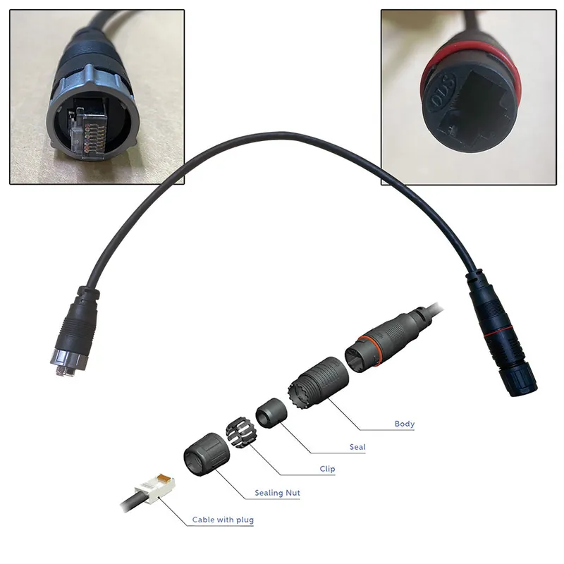 Clearance Furuno RJ45 to HUB102 Cable 05M Waterproof RJ45 M to RJ45 Adapter WRJADP05M