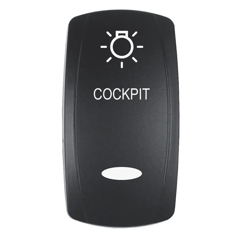 Pacer Actuator COCKPIT fV Series Contura Switches Black Laser Etched TopBottom Light EV2LECKPT Authentic