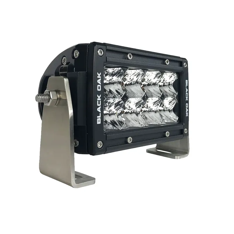 Black Oak Pro Series 3.0 Double Row 4" LED Light Bar - Flood Optics - Black Housing Super Sale