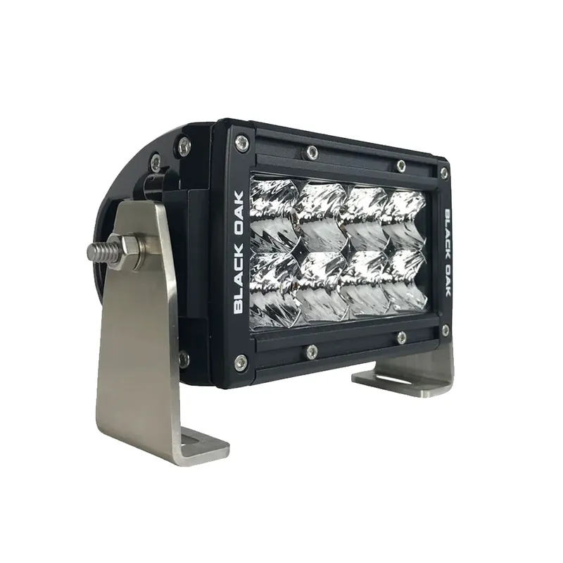 Low Price Black Oak Pro Series 3.0 Double Row 4" LED Light Bar - Spot Optics - Black Housing