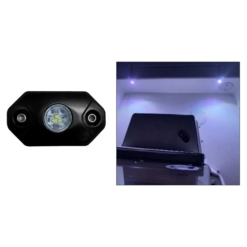 Professional Grade Black Oak Rock Accent Light - White - Black Housing