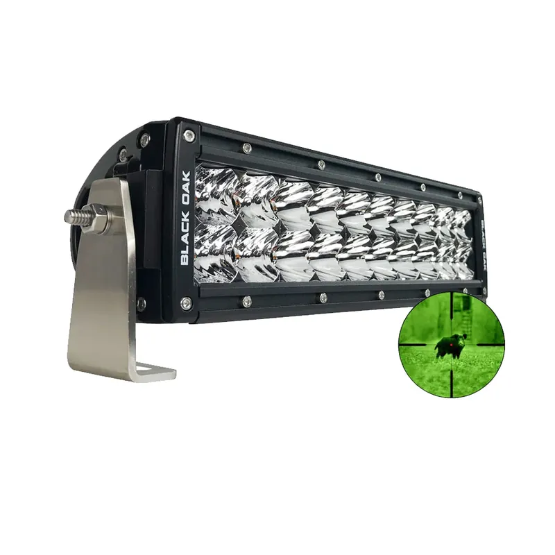 Black Oak Pro Series 3.0 10" 850nm Infrared Double Row LED Light Bar - Combo Optics - Black Housing Exclusive Offer