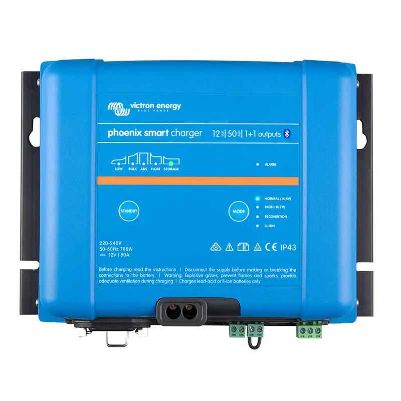 Victron Phoenix Smart IP43 Charger 12/50 (1+1) 120-240VAC Requires 5-15P Mains Cord Holiday Sale