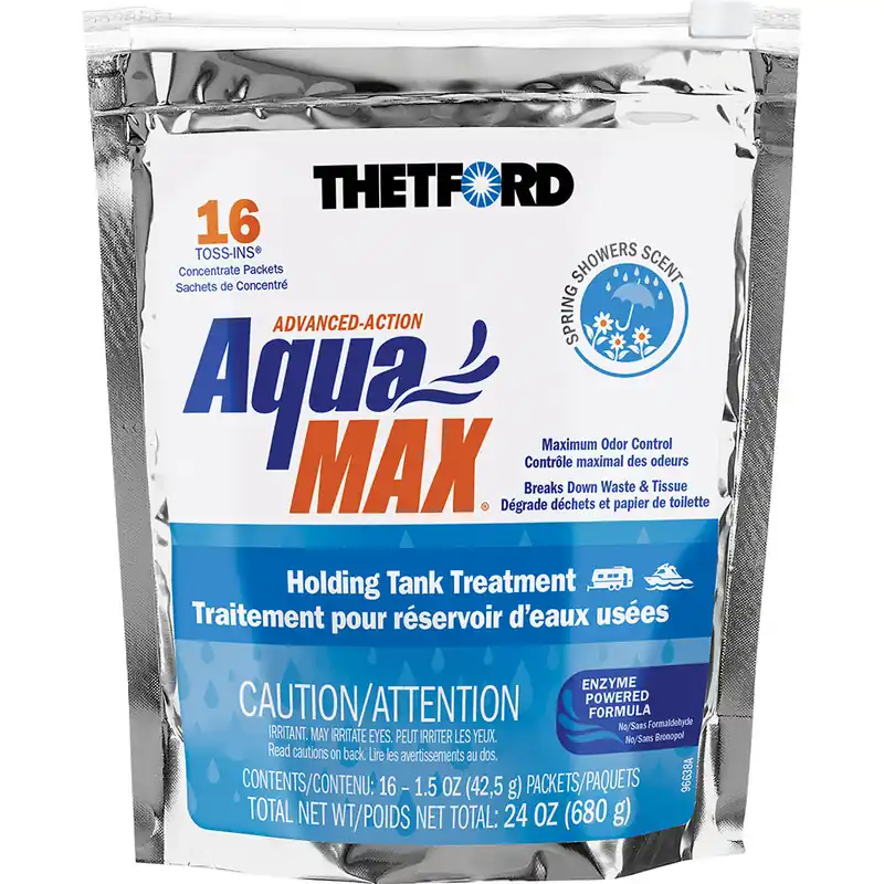Buy Online Thetford AquaMax Holding Tank Treatment - 16 Toss-Ins - Spring Shower Scent