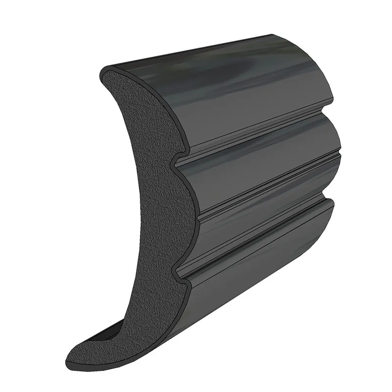 TACO Rigid Vinyl Flex-Core Rub Rail 2" x 7/8" - Black 60 Hot Deal