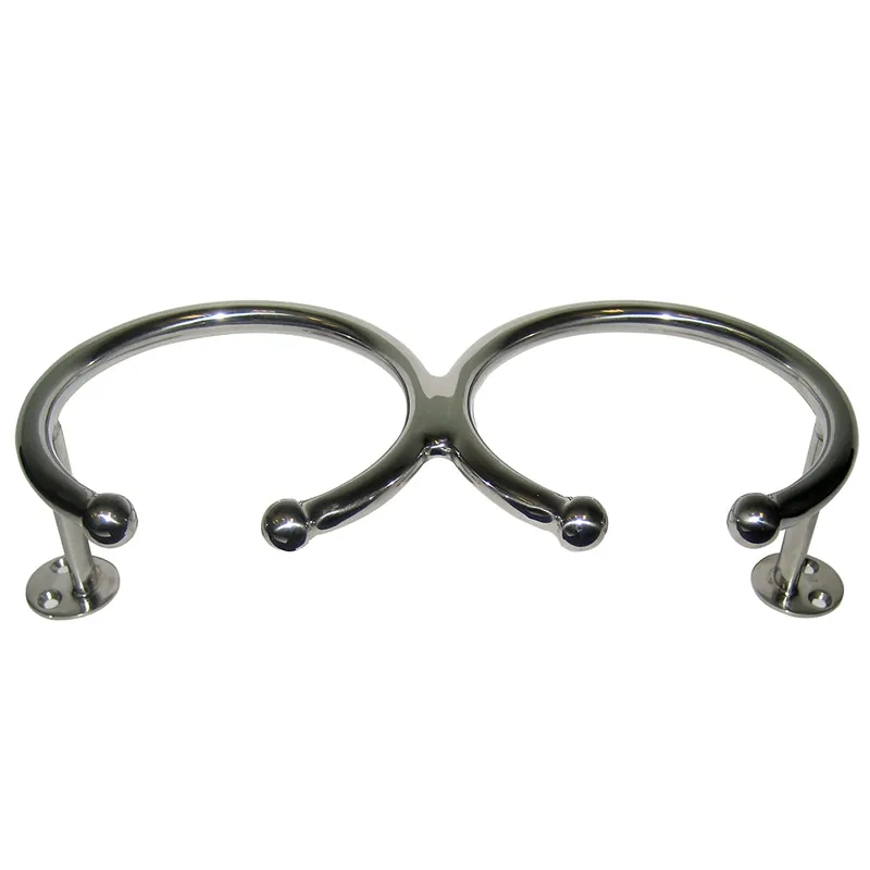Whitecap Top Mount Ring SS Cup Holder - 2-Drink - Base Mount Big Sale