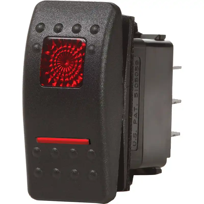 Blue Sea 7936 Contura II Switch DPDT Black - ON-OFF-ON Professional Grade