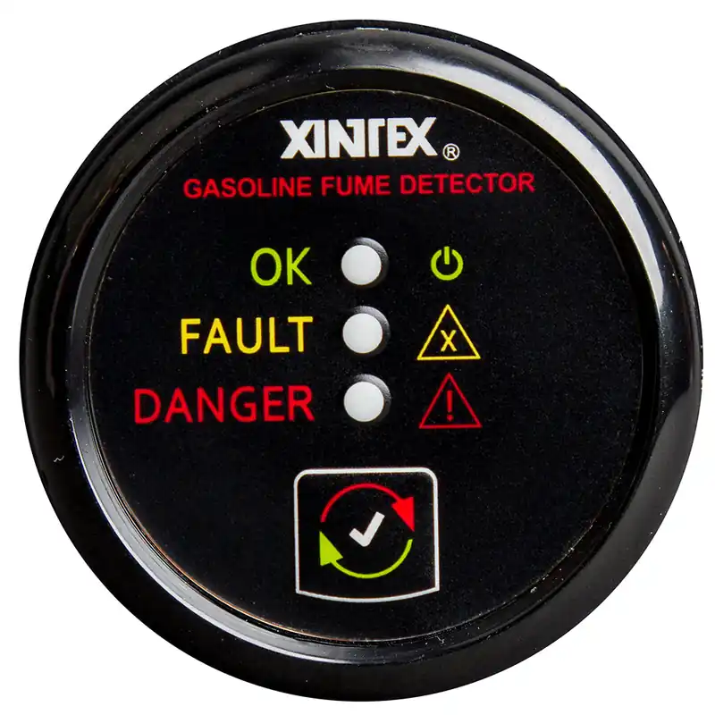 Fireboy-Xintex Gasoline Fume Detector - Black Bezel - 12/24V Crafted
