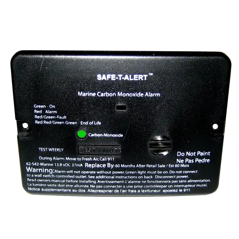 Safe-T-Alert 62 Series Carbon Monoxide Alarm - 12V - 62-542-Marine - Flush Mount - Black Certified