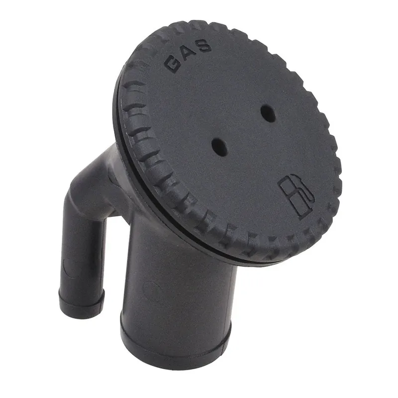 Perko 0542 Vented Fill f/1-1/2" Hose - Angled Neck - Gas - Black Top Rated