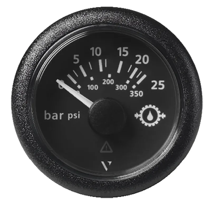 Deal Veratron 52MM (2-1/16") ViewLine Transmission Oil Pressure 25 Bar/350 PSI - Black DialRound Bezel