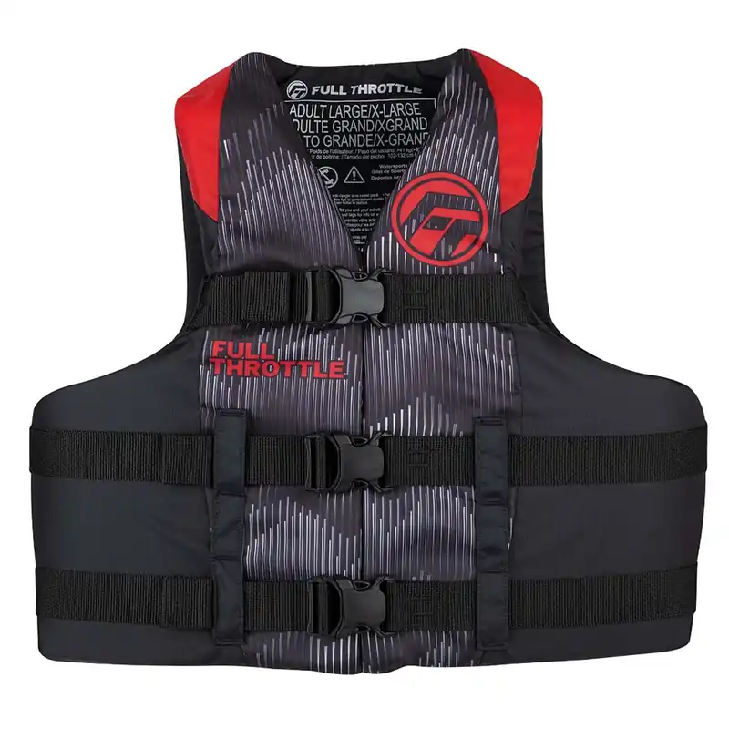 Full Throttle Adult Nylon Life Jacket - L/XL - Red/Black Limited Edition