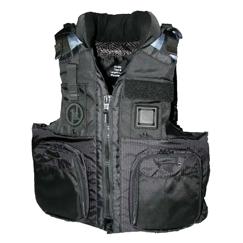 First Watch AV-800 Pro 4-Pocket Vest (USCG Type III) - Black - L\\/XL - AV-800-BK-L\\/XL Viral