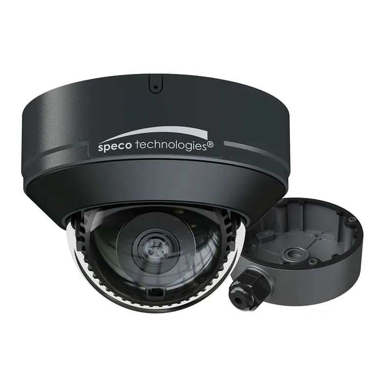Brand New Speco 4MP Intensifier AI IP Camera w\\/Junction Box - 2.8mm Fixed Lens - O4ID2