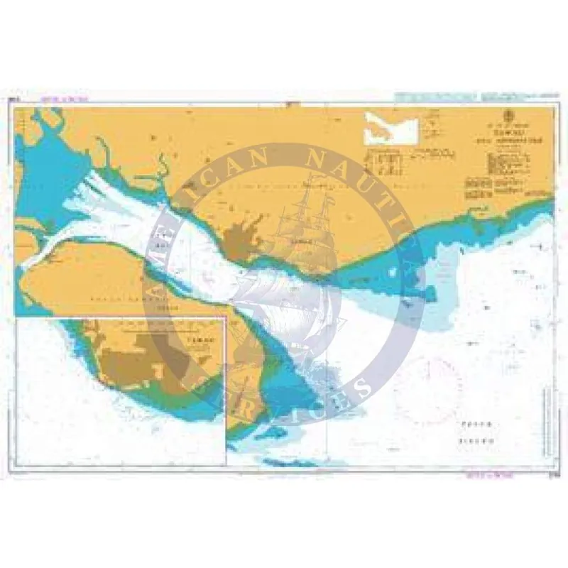 No Minimum Order British Admiralty Nautical Chart 2099: Tawau and Approaches