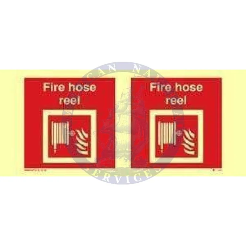 Discount Marine Fire Equipment Sign: Panoramic Fire Hose Reel