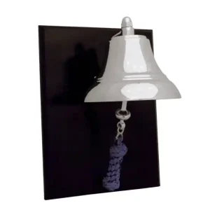 Free Delivery 6' Chrome Bell on Black Plaque
